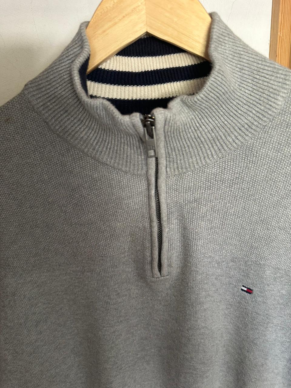 Pull demi zippé TOMMY HILFIGER Taille L Spot-Chic