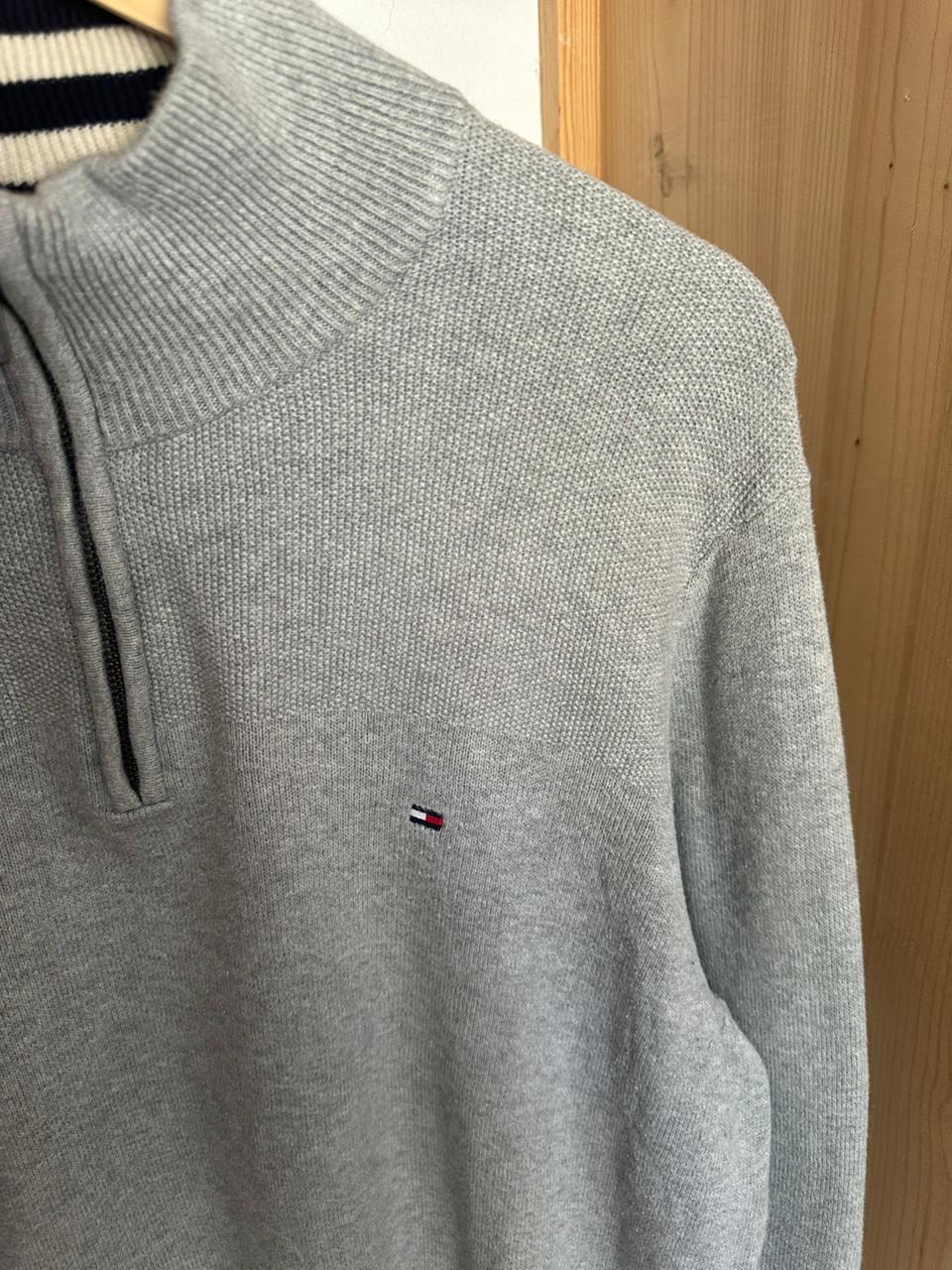 Pull demi zippé TOMMY HILFIGER Taille L Spot-Chic