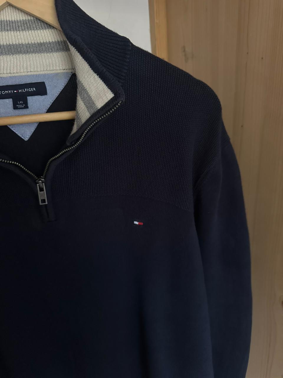 Pull demi zippé TOMMY HILFIGER Taille L Spot-Chic