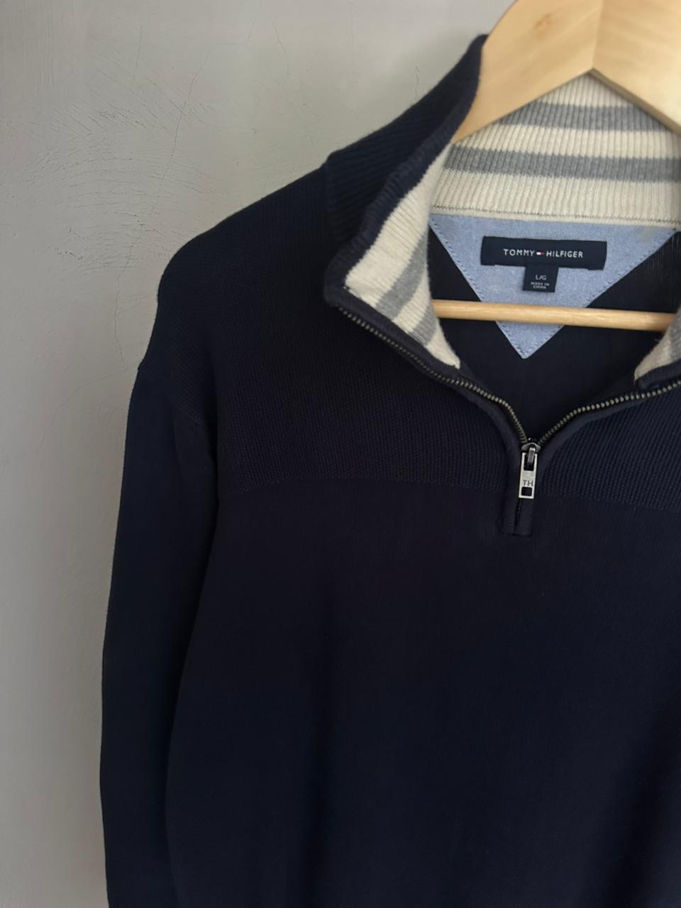 Pull demi zippé TOMMY HILFIGER Taille L Spot-Chic