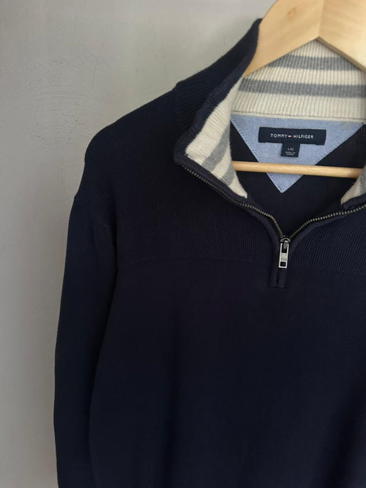 Pull demi zippé TOMMY HILFIGER Taille L Spot-Chic