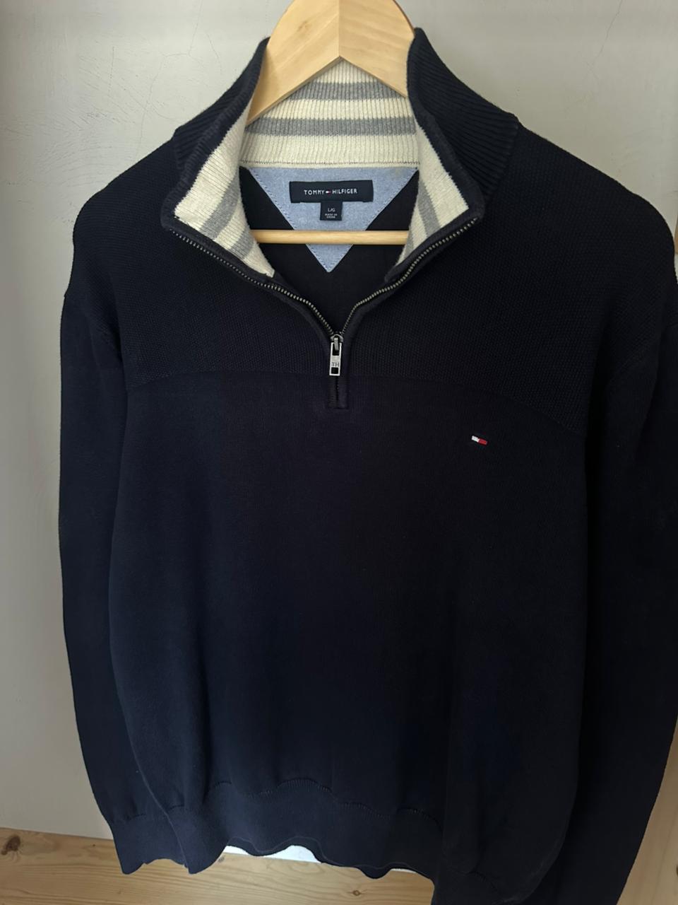 Pull demi zippé TOMMY HILFIGER Taille L Spot-Chic