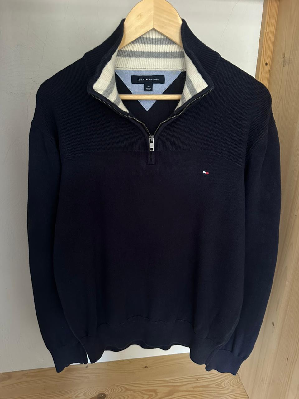 Pull demi zippé TOMMY HILFIGER Taille L Spot-Chic