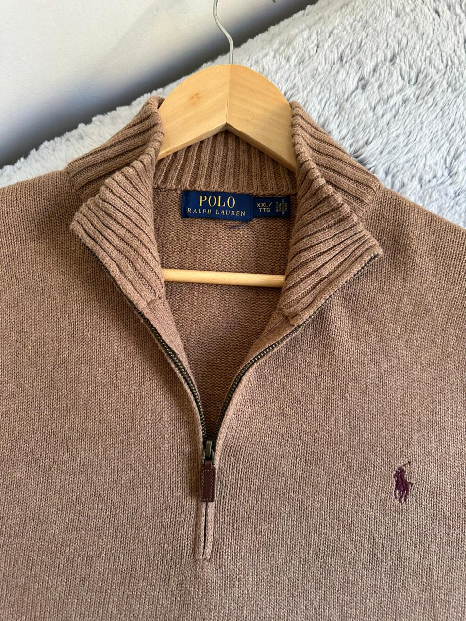 Pull demi zippé RALPH LAUREN Taille XXL Spot-Chic