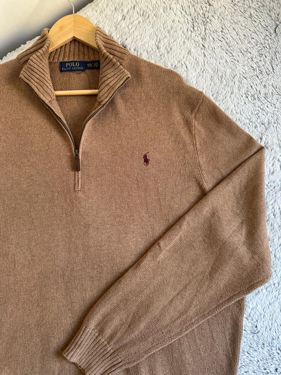 Pull demi zippé RALPH LAUREN Taille XXL Spot-Chic