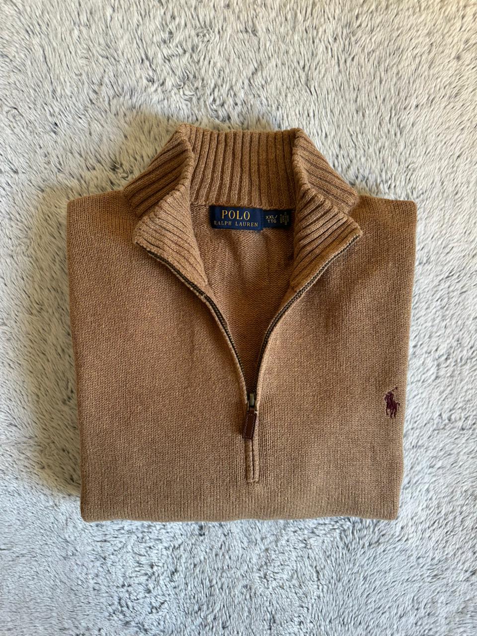 Pull demi zippé RALPH LAUREN Taille XXL Spot-Chic