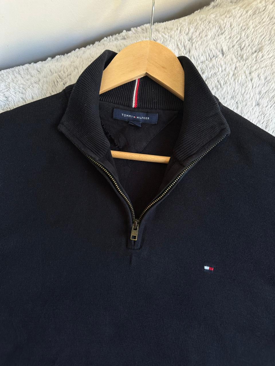 Pull demi zippé TOMMY HILFIGER Taille L Spot-Chic