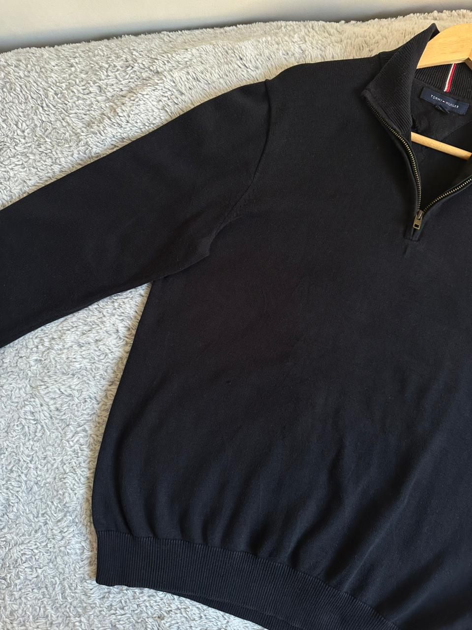 Pull demi zippé TOMMY HILFIGER Taille L Spot-Chic
