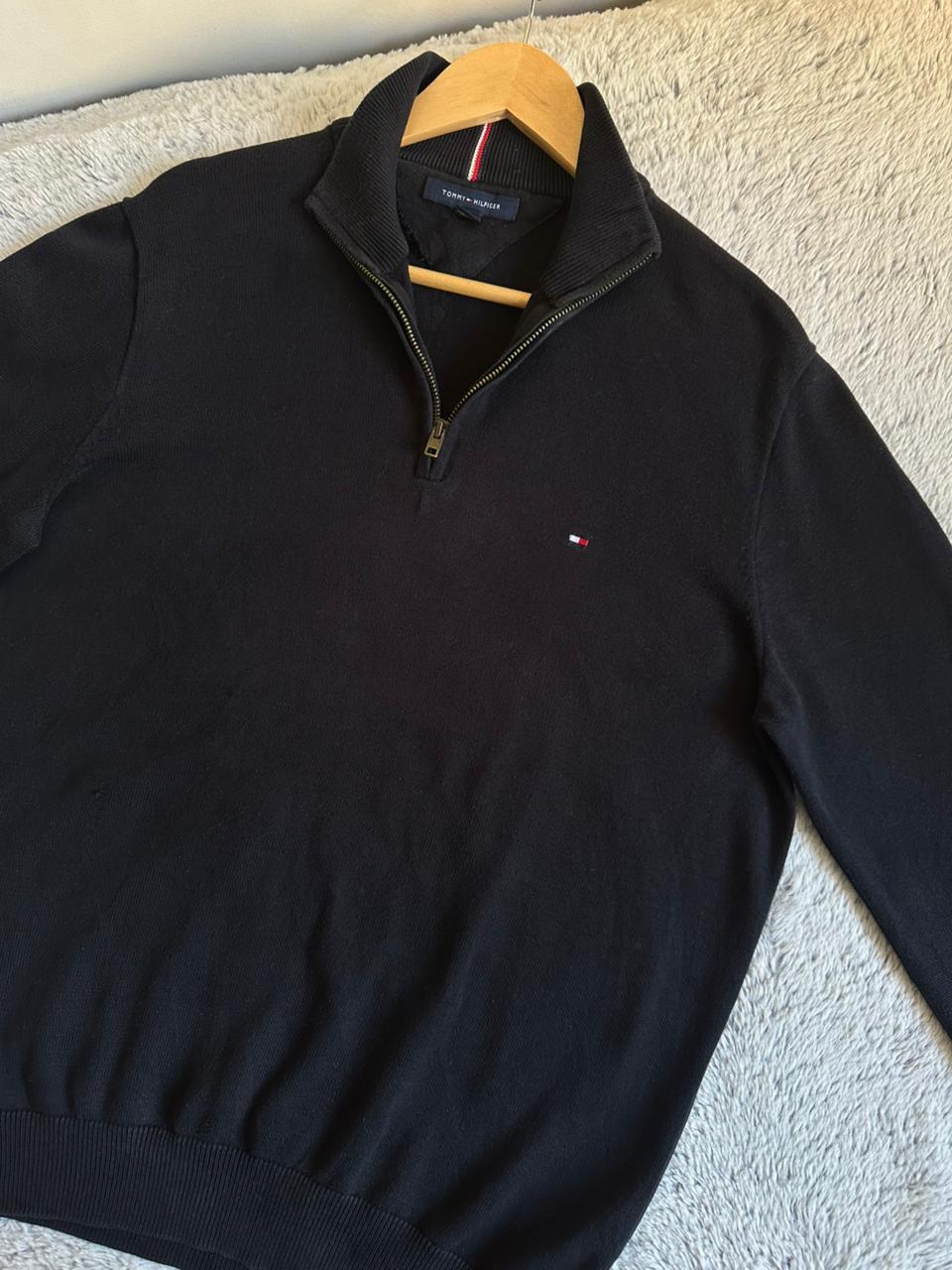 Pull demi zippé TOMMY HILFIGER Taille L Spot-Chic