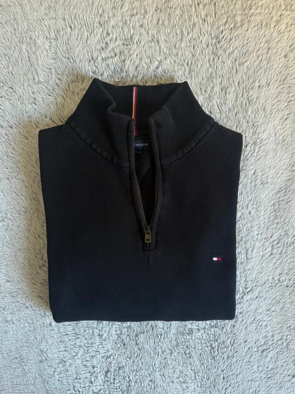 Pull demi zippé TOMMY HILFIGER Taille L Spot-Chic