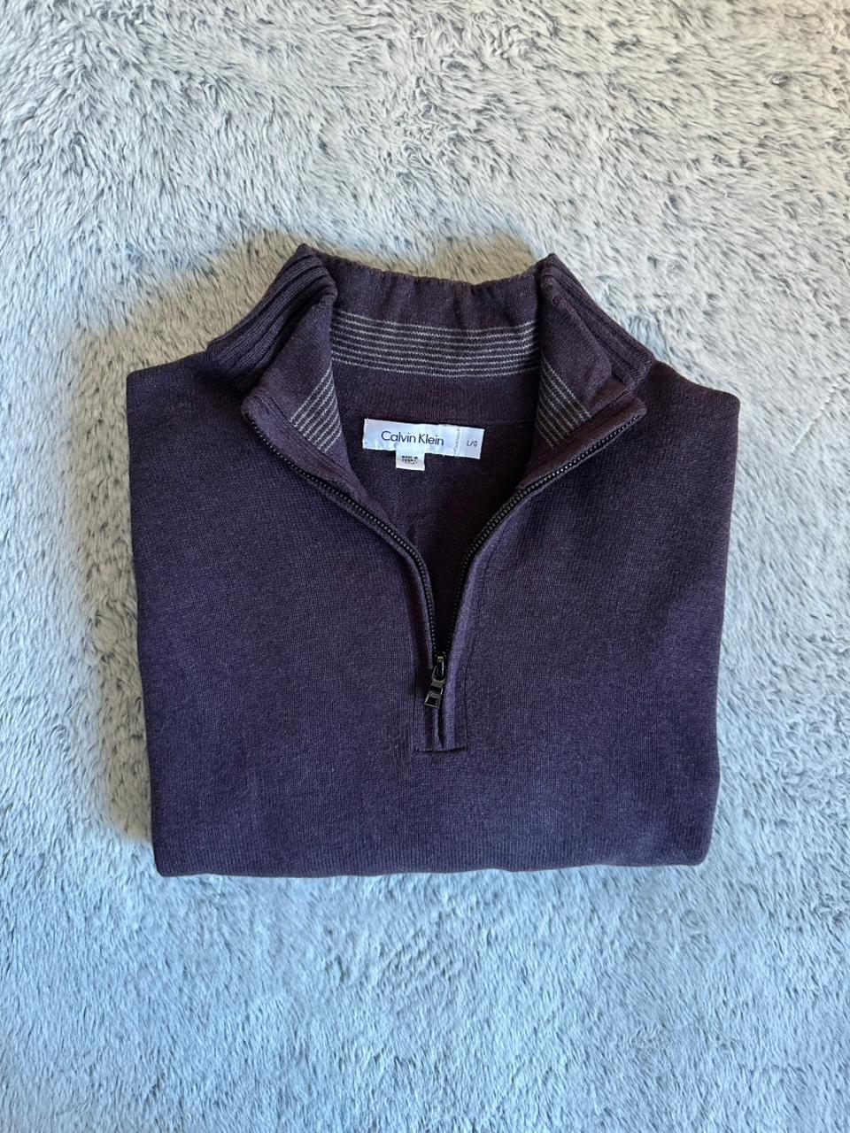 Pull demi zippé CALVIN KLEIN Taille L Spot-Chic