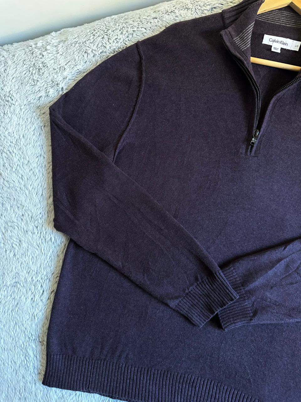 Pull demi zippé CALVIN KLEIN Taille L Spot-Chic