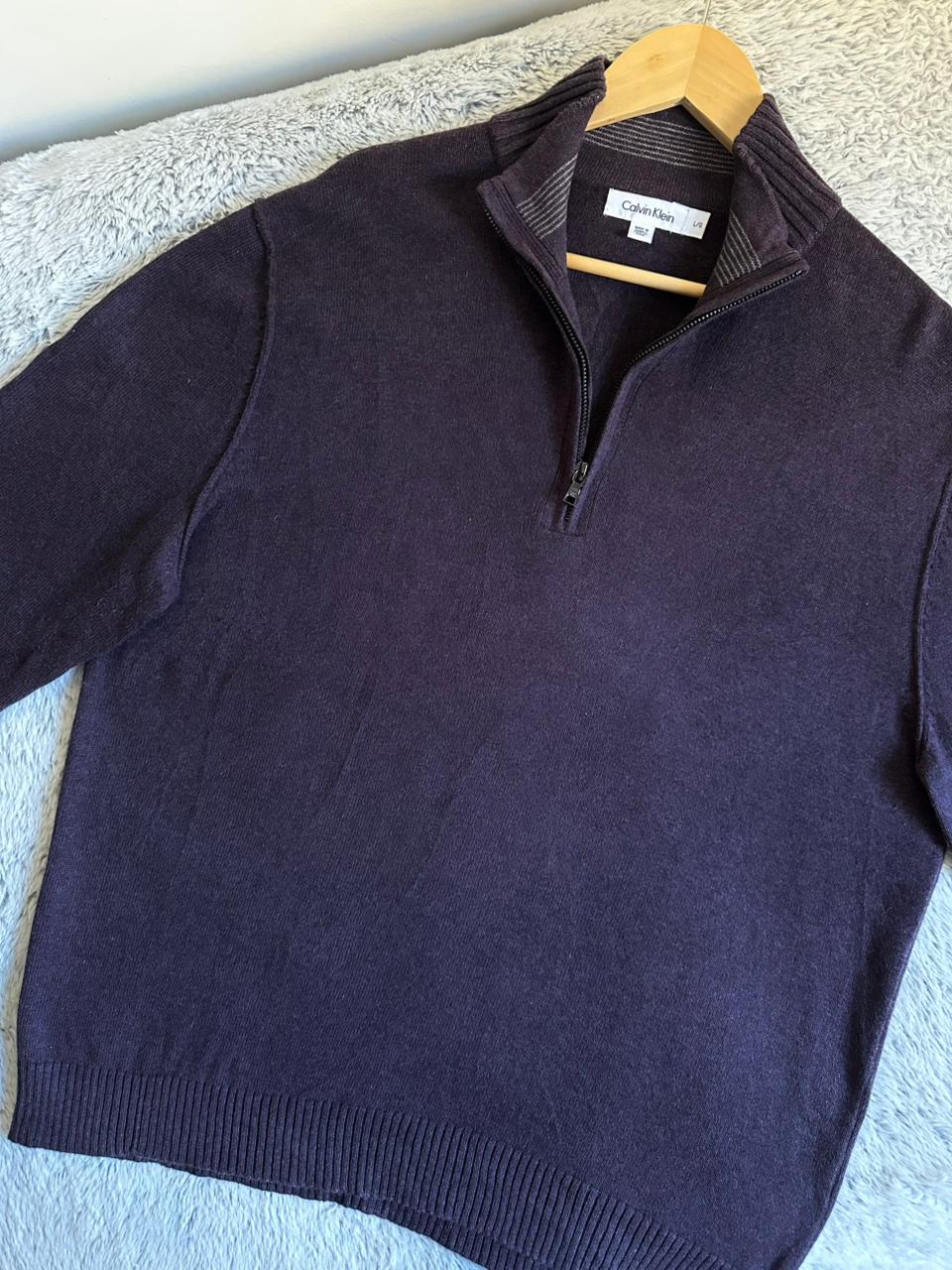 Pull demi zippé CALVIN KLEIN Taille L Spot-Chic