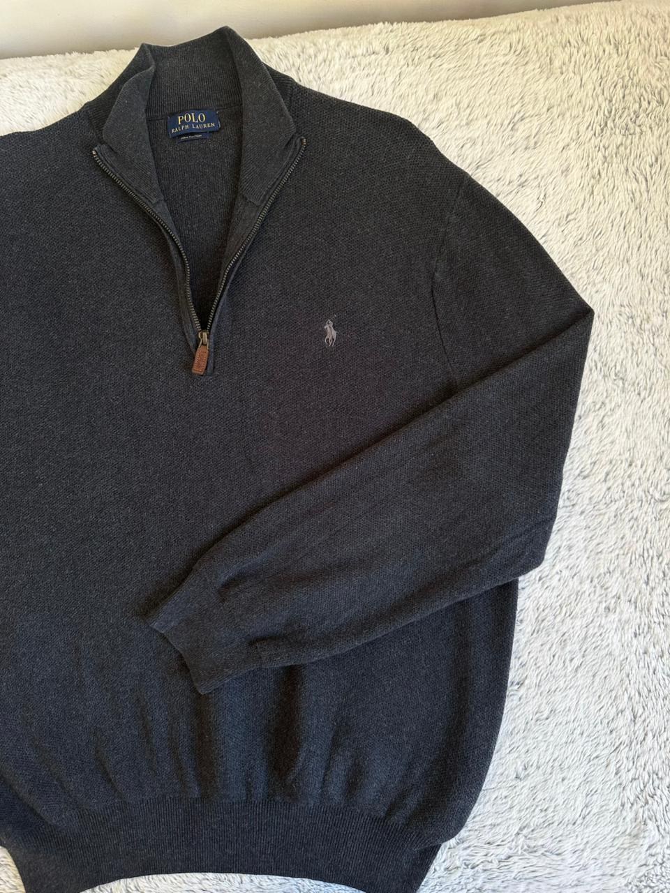Pull demi zippé RALPH LAUREN Taille XL Spot-Chic