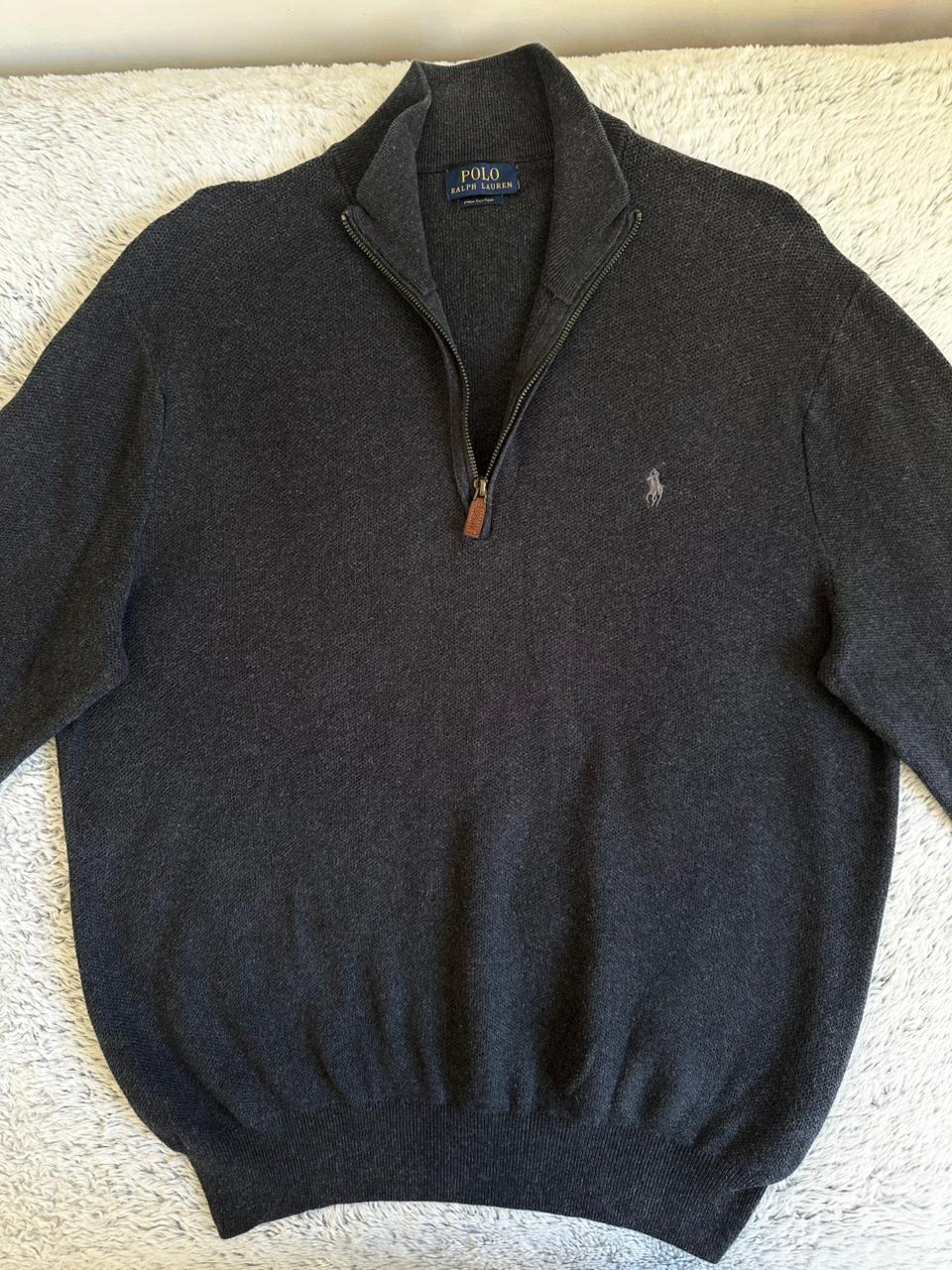 Pull demi zippé RALPH LAUREN Taille XL Spot-Chic