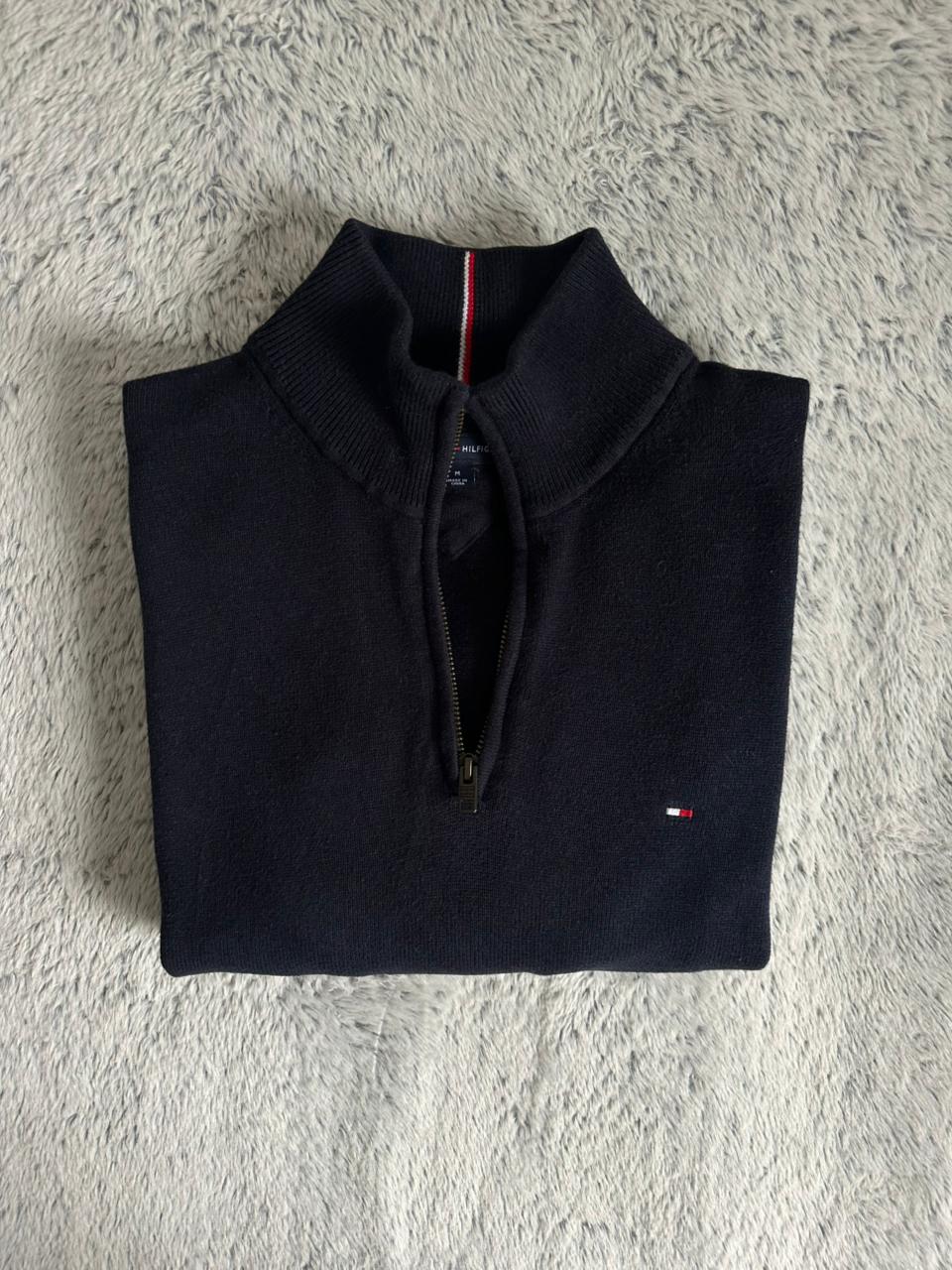 Pull demi zippé TOMMY HILFIGER Taille M Spot-Chic
