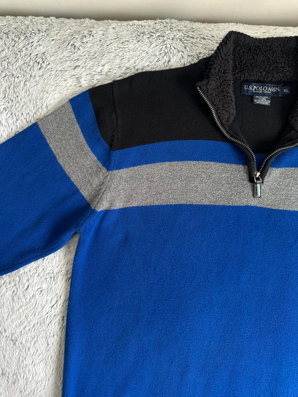 Pull demi zippé US POLO ASSN Taille XL Spot-Chic