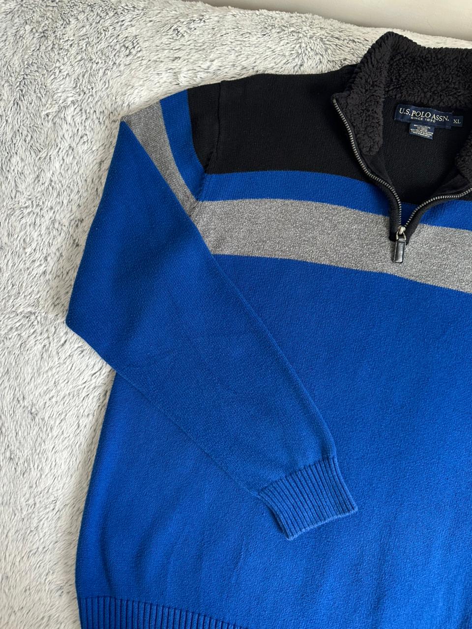 Pull demi zippé US POLO ASSN Taille XL Spot-Chic
