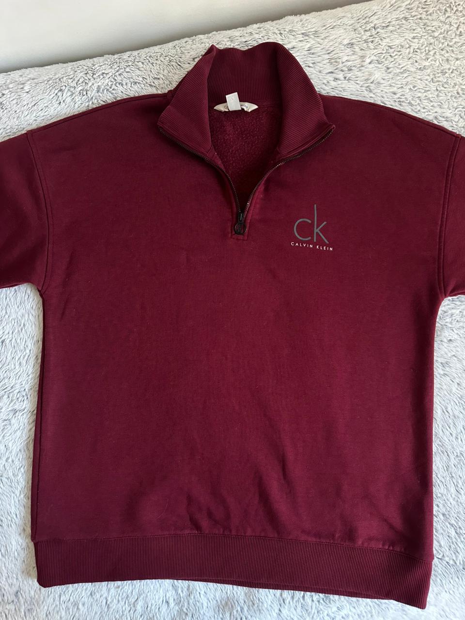 Pull demi zippé CALVIN KLEIN Taille L Spot-Chic