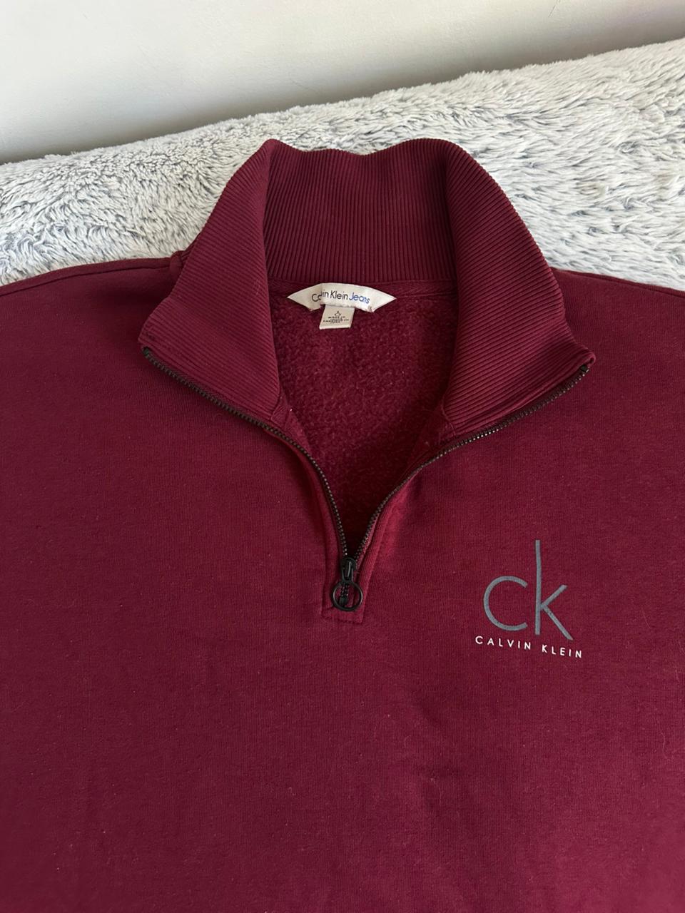 Pull demi zippé CALVIN KLEIN Taille L Spot-Chic