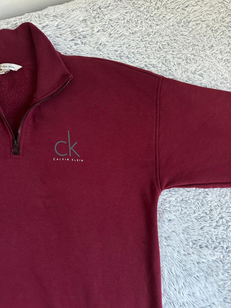 Pull demi zippé CALVIN KLEIN Taille L Spot-Chic