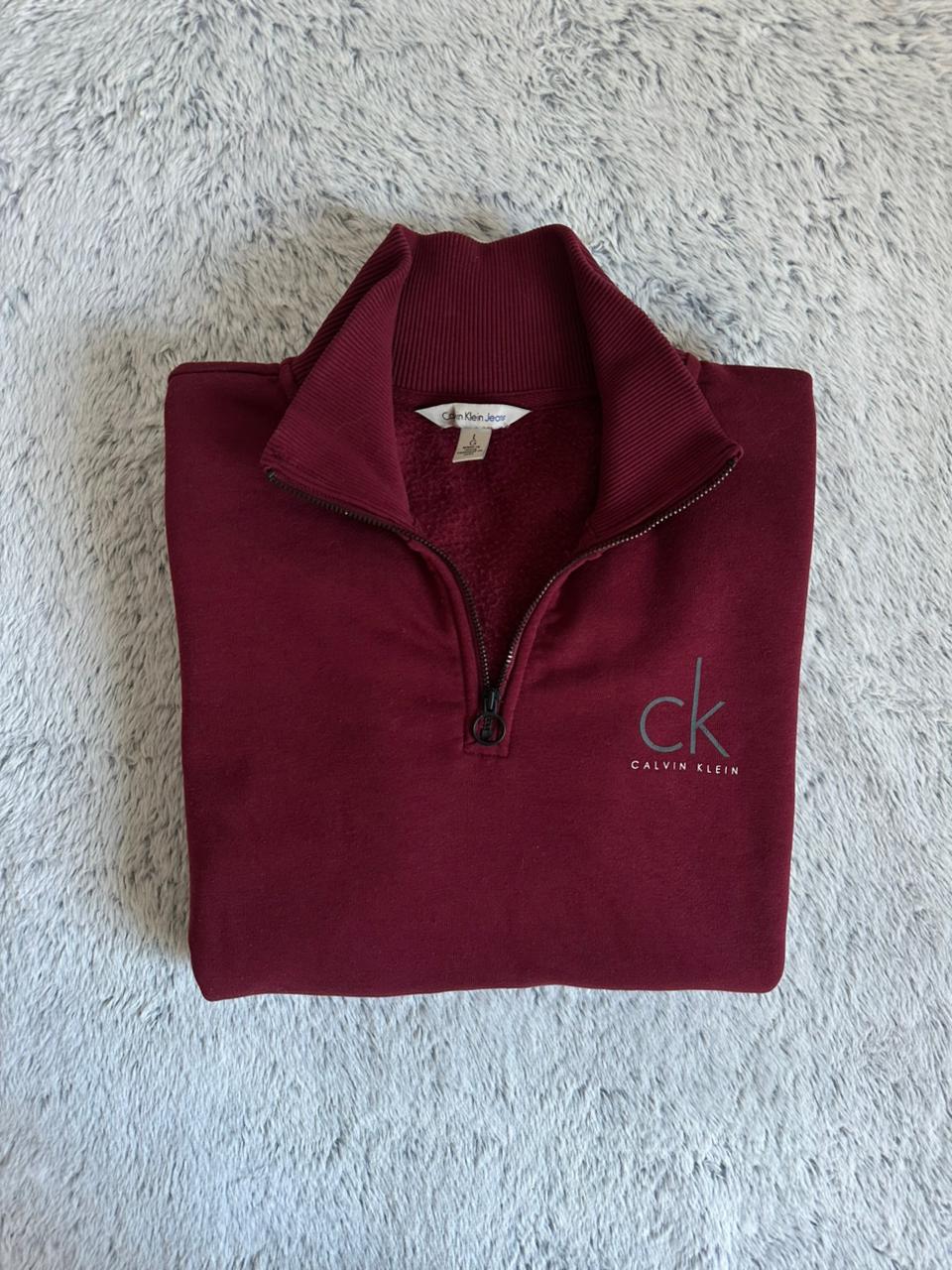 Pull demi zippé CALVIN KLEIN Taille L Spot-Chic