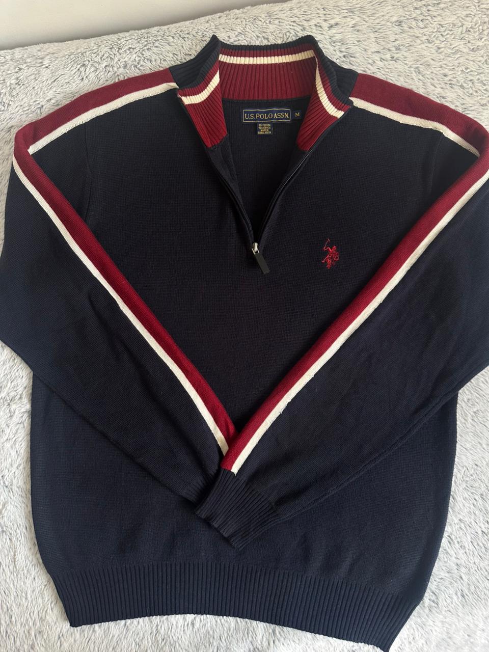 Pull demi zippé US POLO ASSN Taille M Spot-Chic
