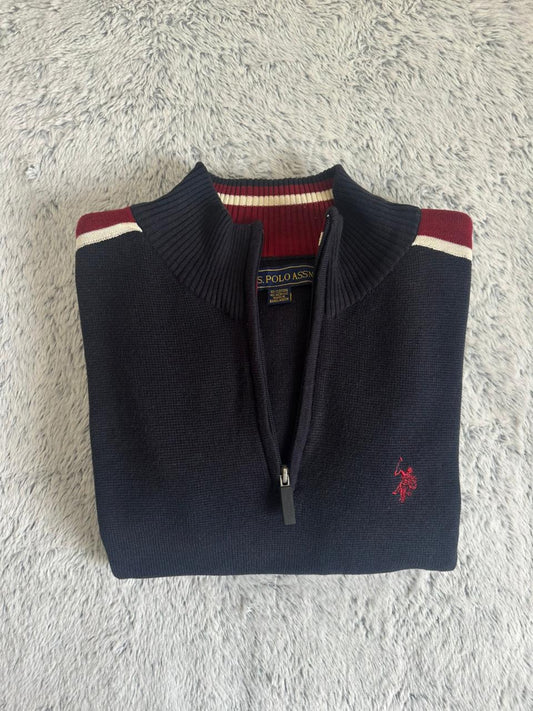 Pull demi zippé US POLO ASSN Taille M Spot-Chic
