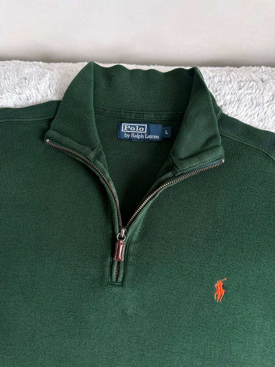 Pull demi zippé RALPH LAUREN Taille L/XL Spot-Chic