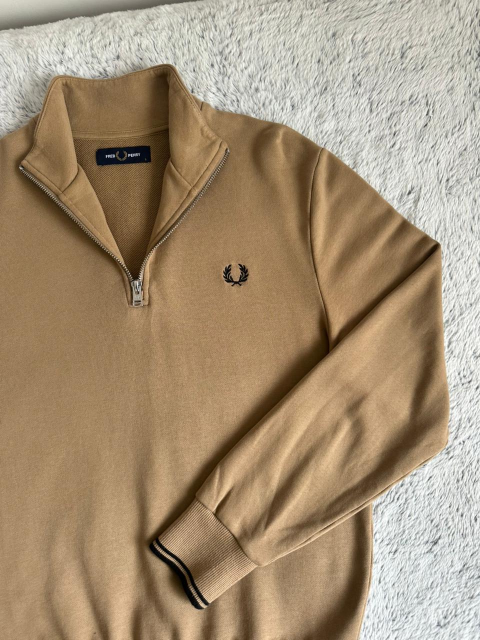 Pull demi zippé FRED PERRY Taille M Spot-Chic