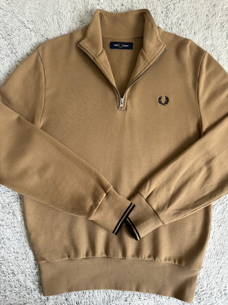 Pull demi zippé FRED PERRY Taille M Spot-Chic