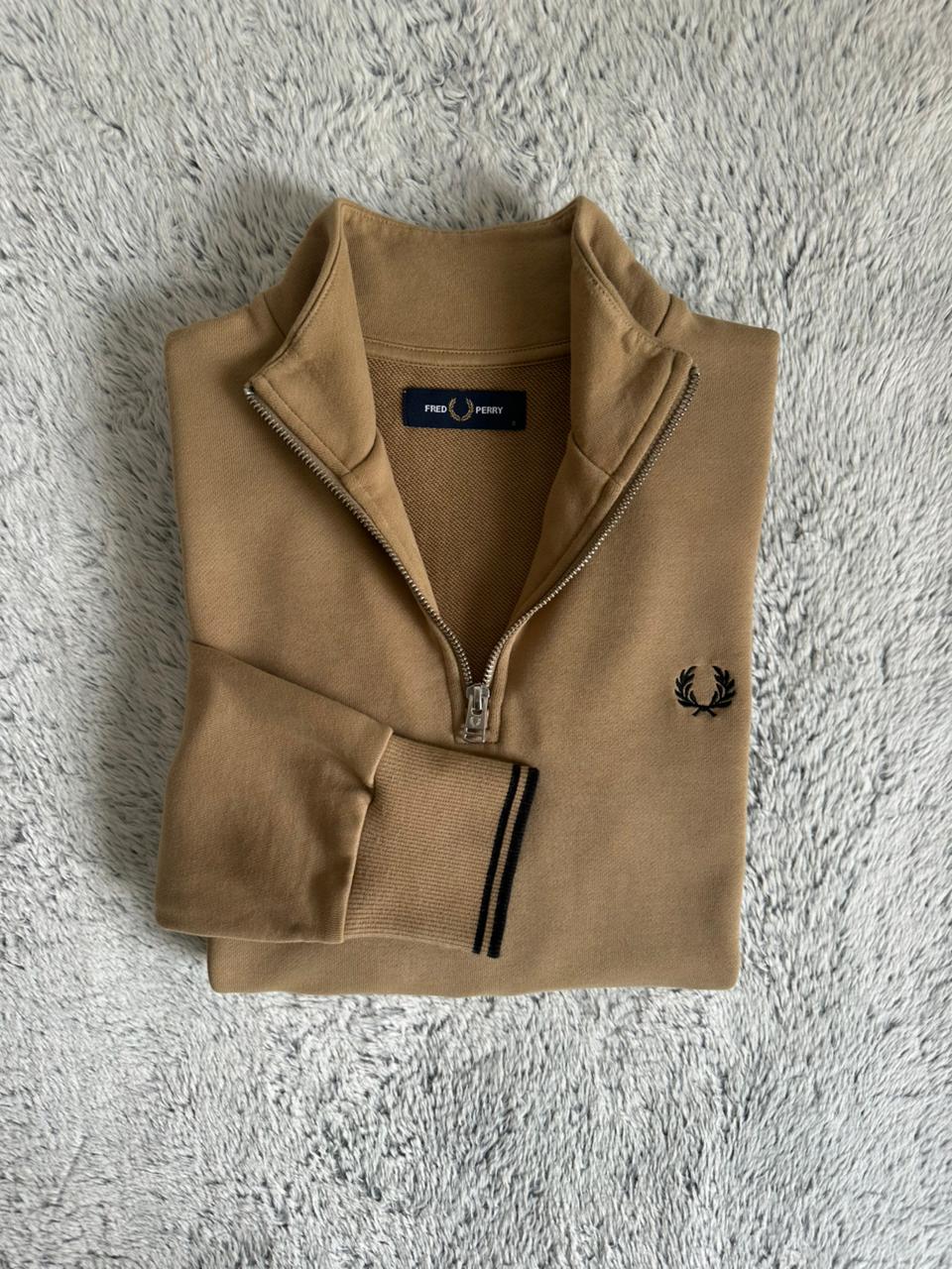 Pull demi zippé FRED PERRY Taille M Spot-Chic