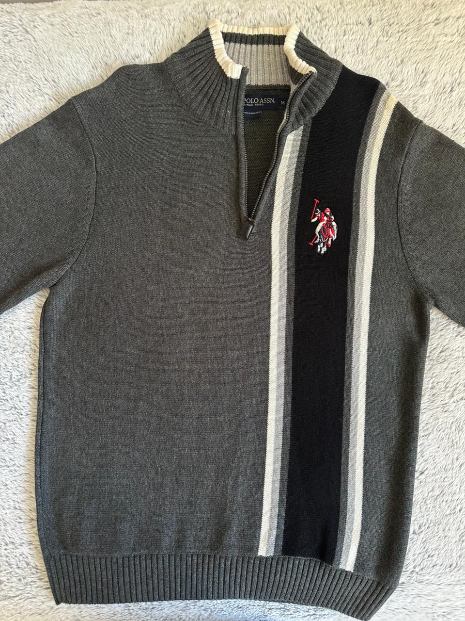 Pull demi zippé US POLO ASSN Taille M Spot-Chic