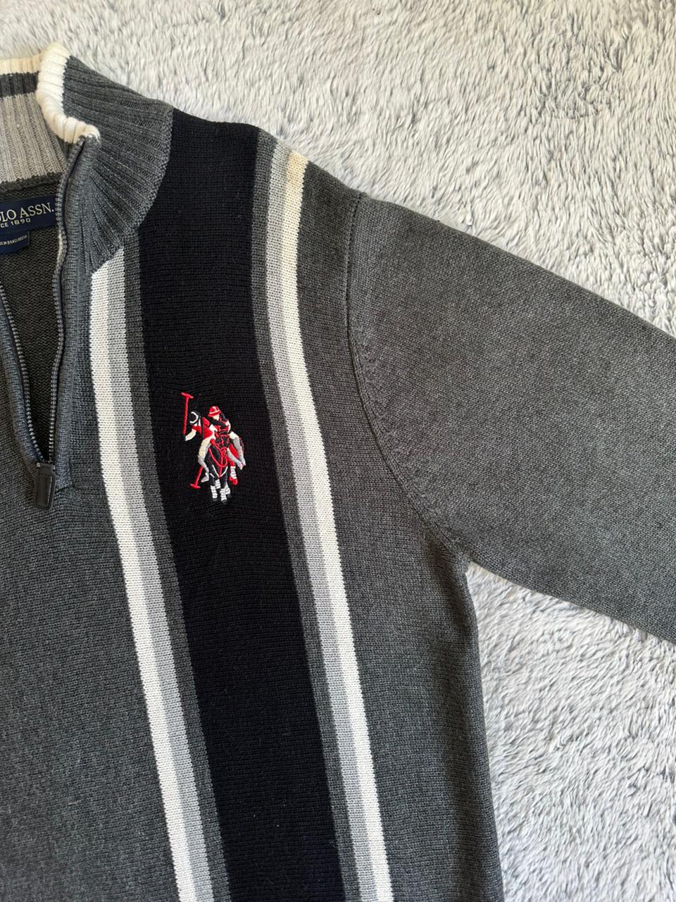 Pull demi zippé US POLO ASSN Taille M Spot-Chic