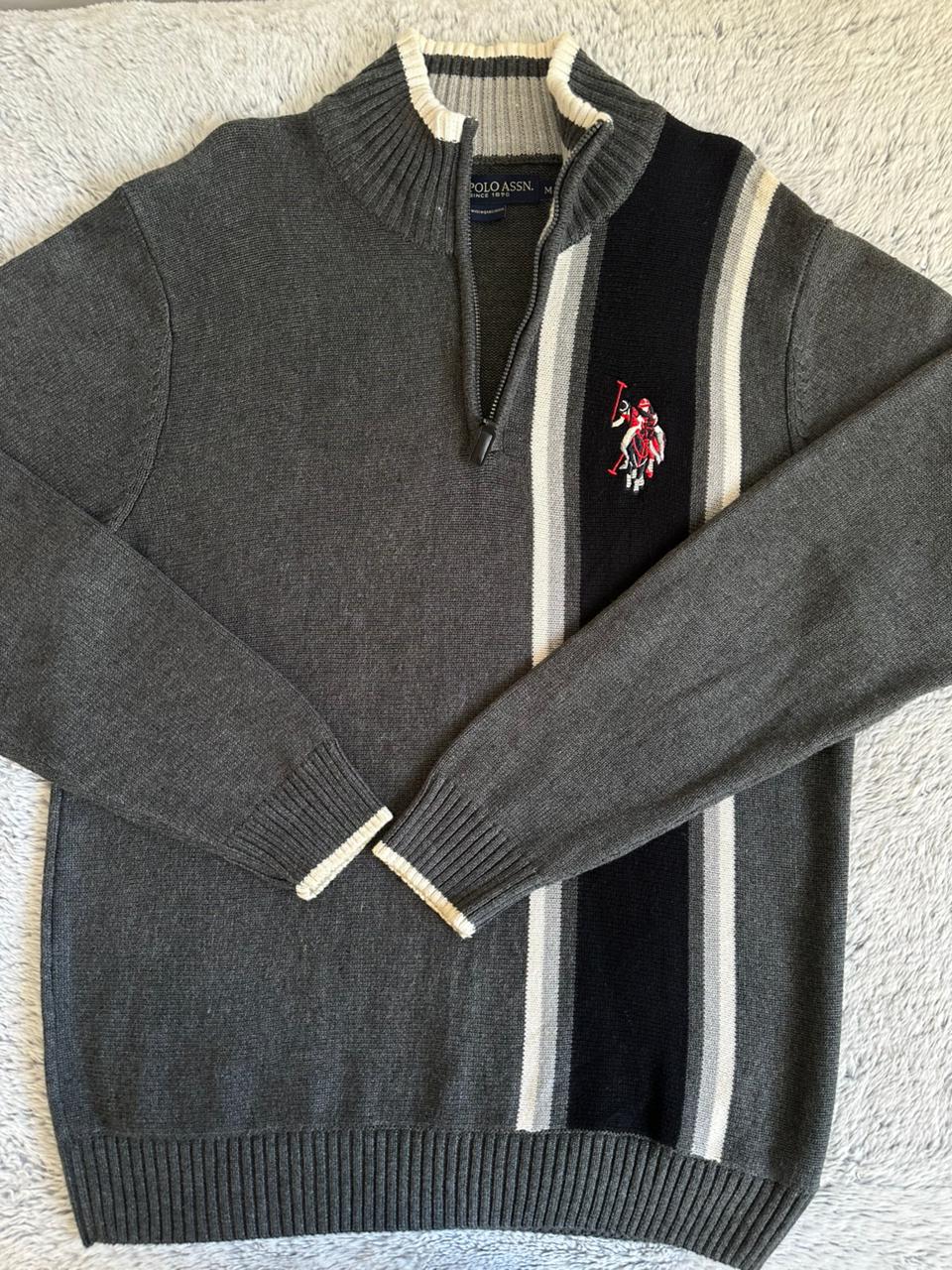 Pull demi zippé US POLO ASSN Taille M Spot-Chic
