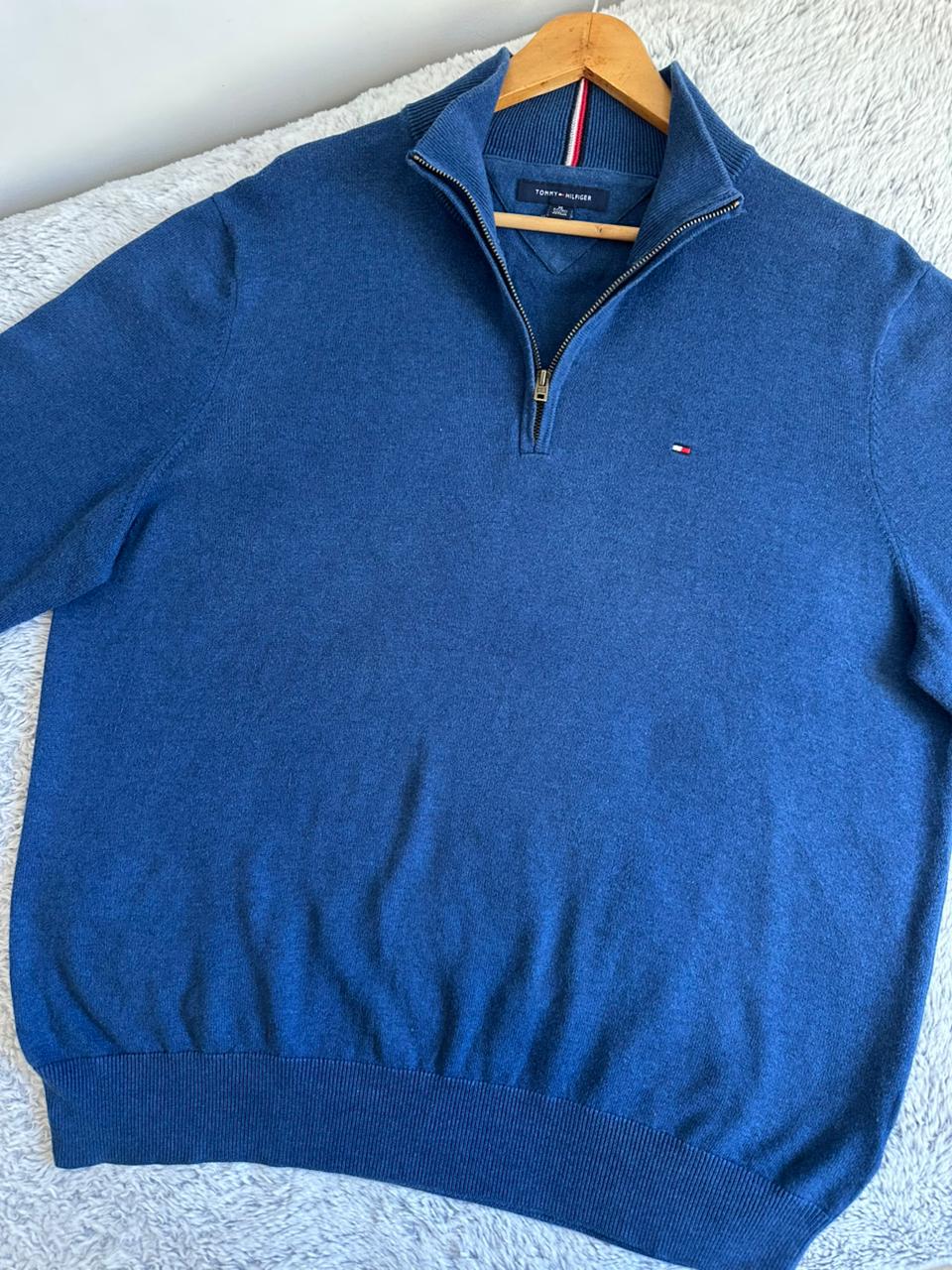 Pull demi zippé TOMMY HILFIGER Taille XL Spot-Chic
