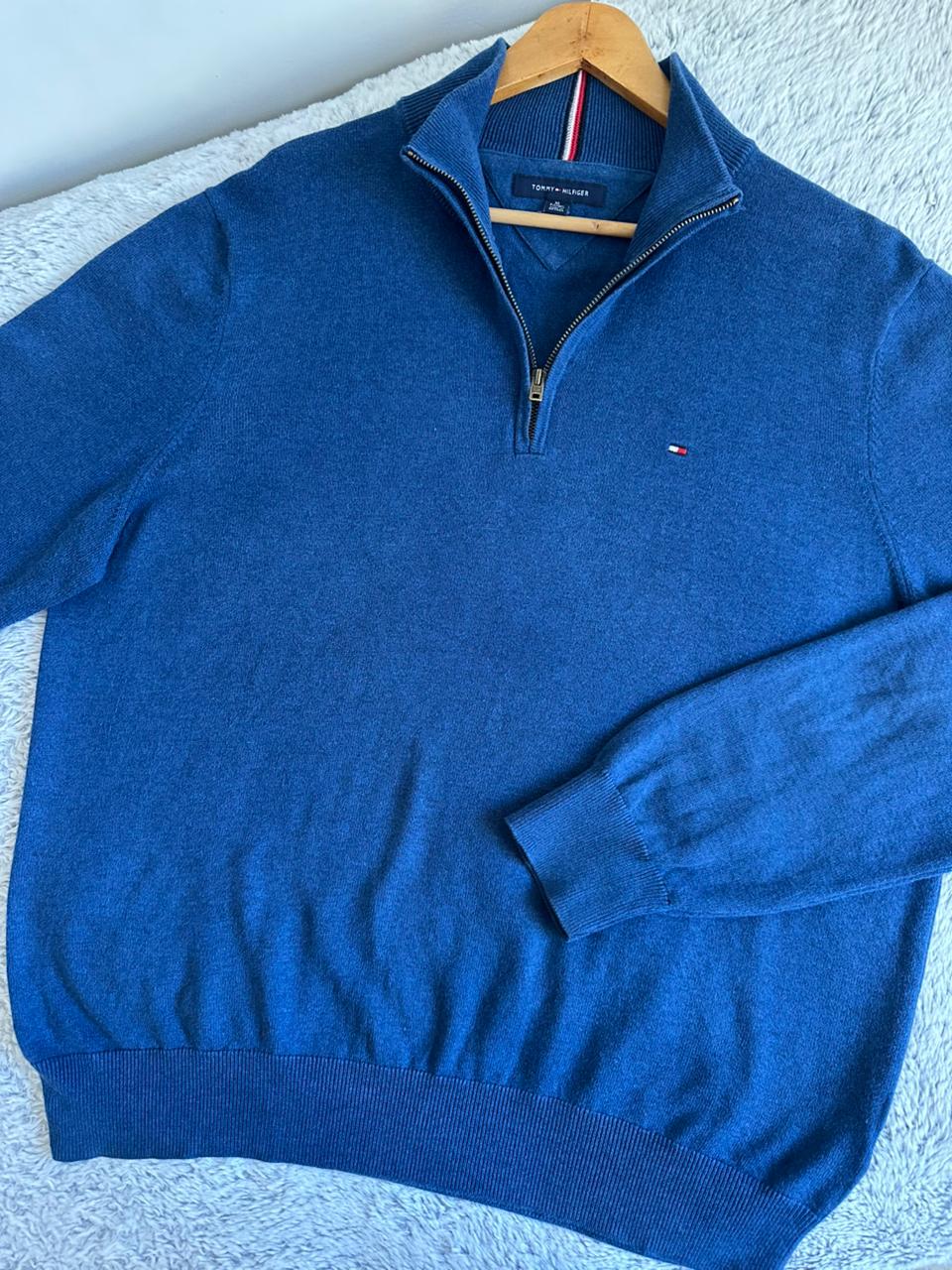 Pull demi zippé TOMMY HILFIGER Taille XL Spot-Chic