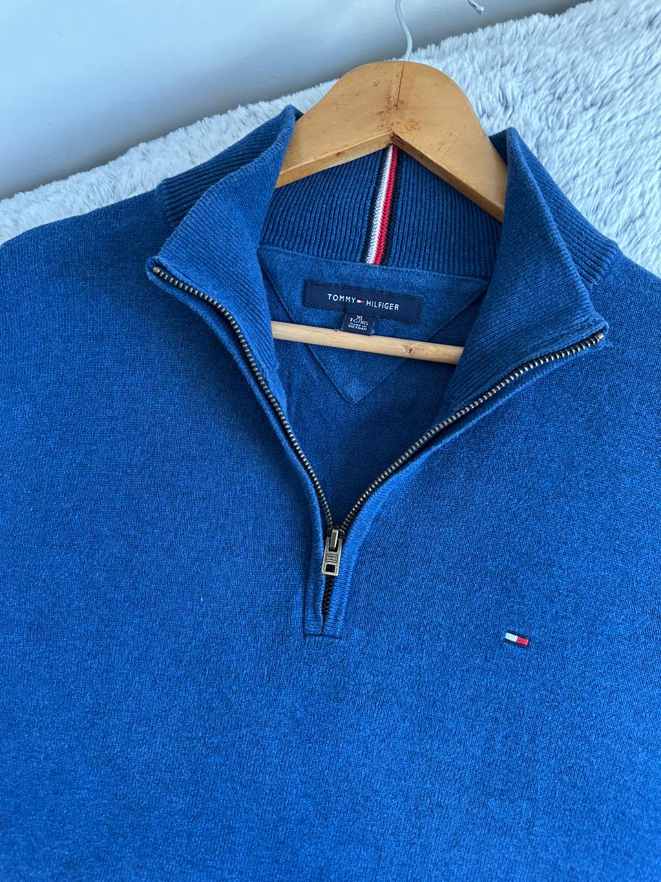 Pull demi zippé TOMMY HILFIGER Taille XL Spot-Chic