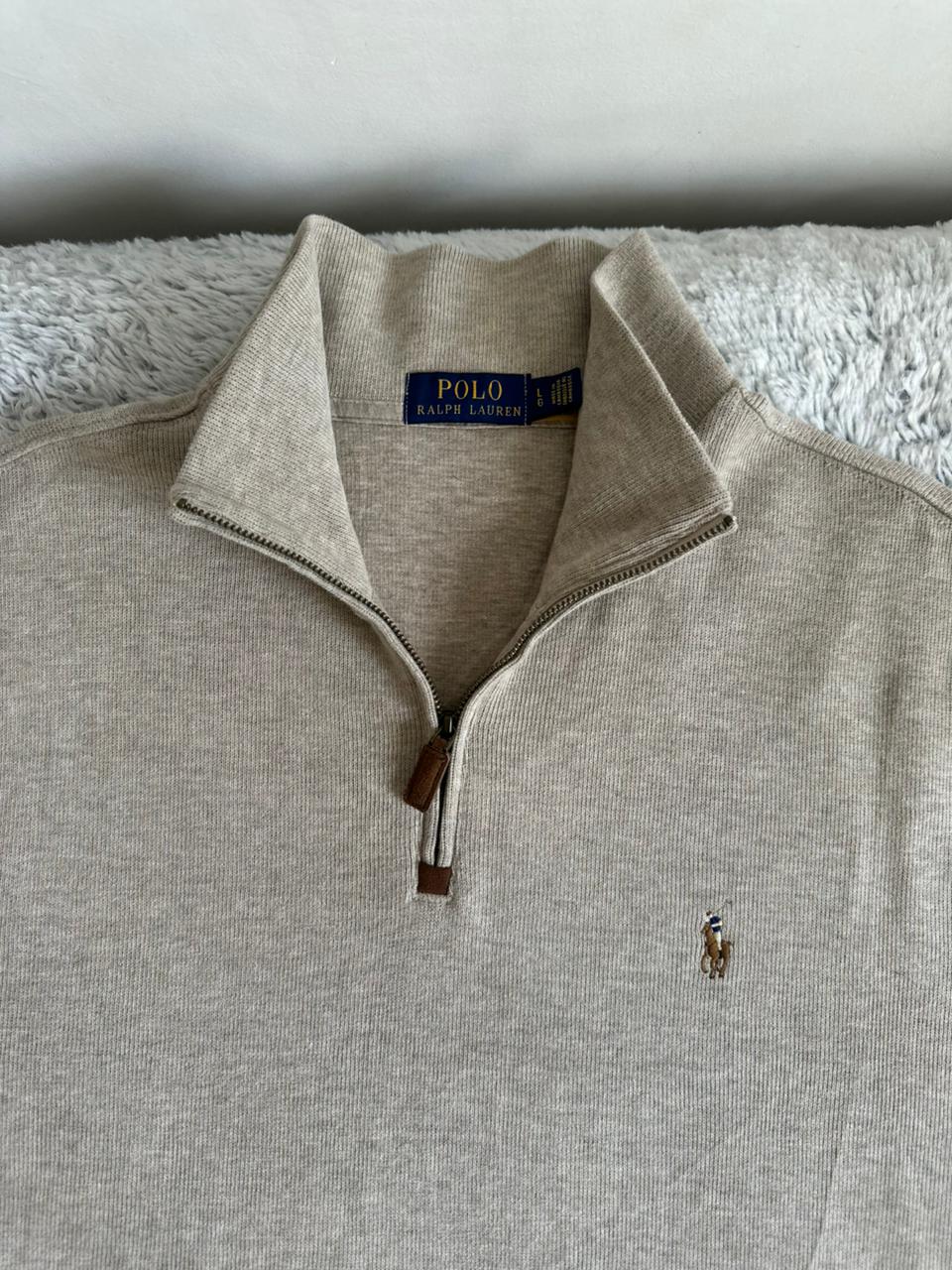 Pull demi zippé RALPH LAUREN Taille L/XL Spot-Chic