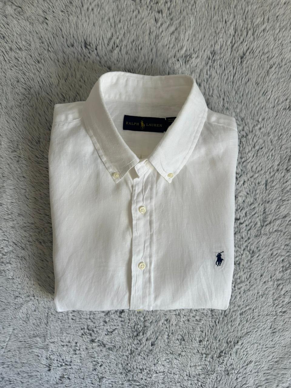 Chemise RALPH LAUREN demi manches en lain Taille L Spot-Chic