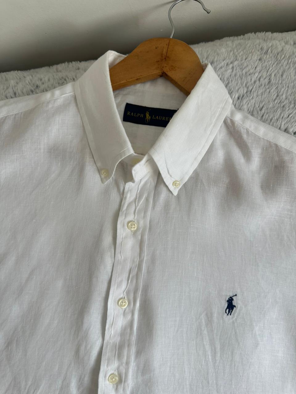 Chemise RALPH LAUREN demi manches en lain Taille L Spot-Chic