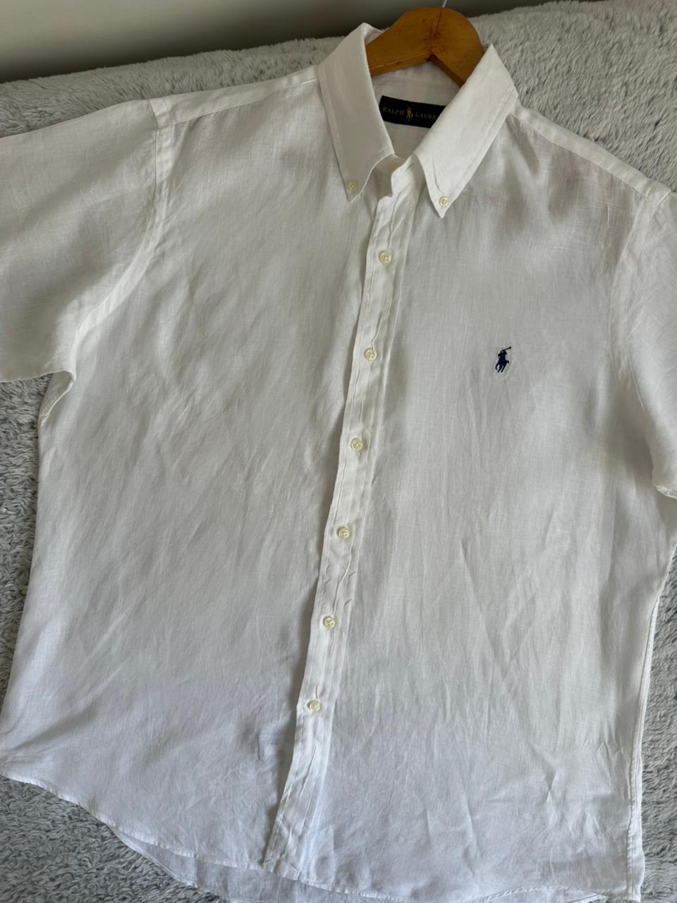 Chemise RALPH LAUREN demi manches en lain Taille L Spot-Chic