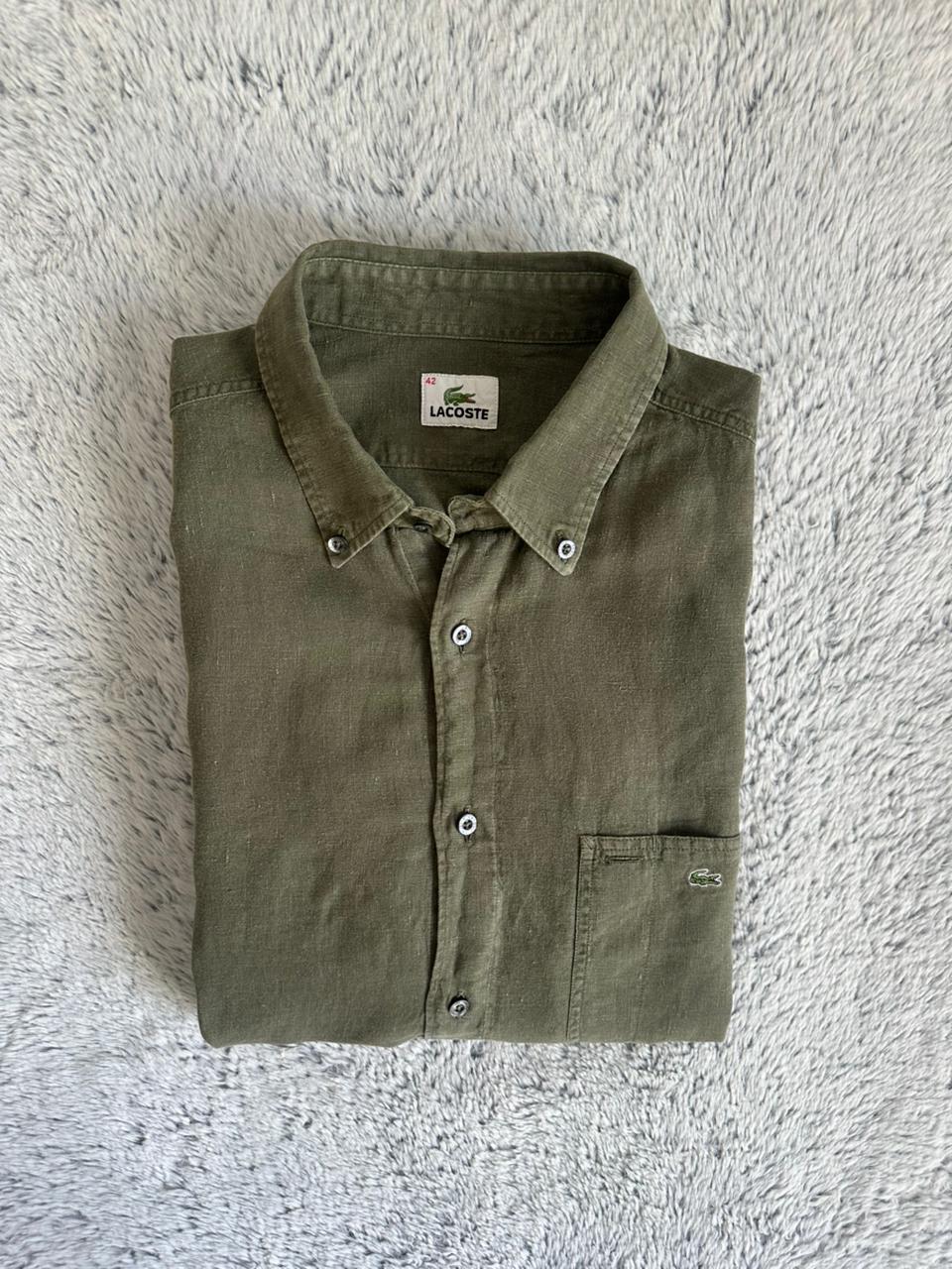 Chemise LACOSTE en lain Taille XL Spot-Chic