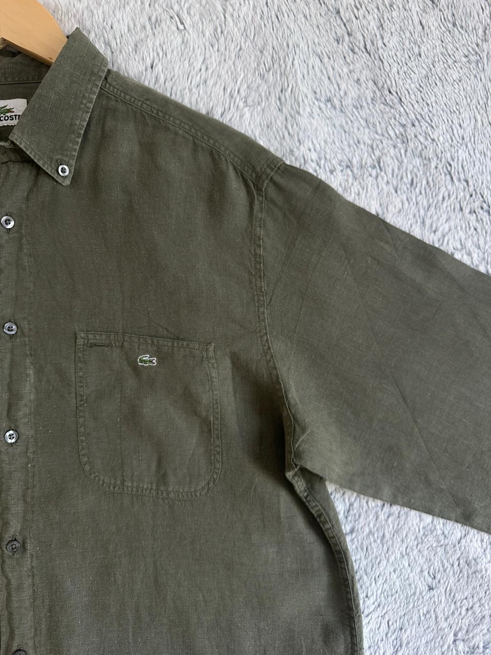Chemise LACOSTE en lain Taille XL Spot-Chic