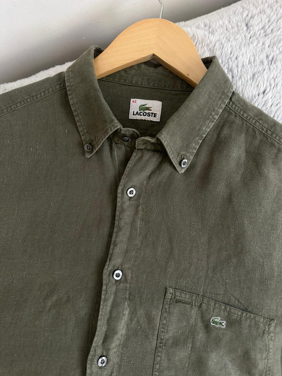 Chemise LACOSTE en lain Taille XL Spot-Chic