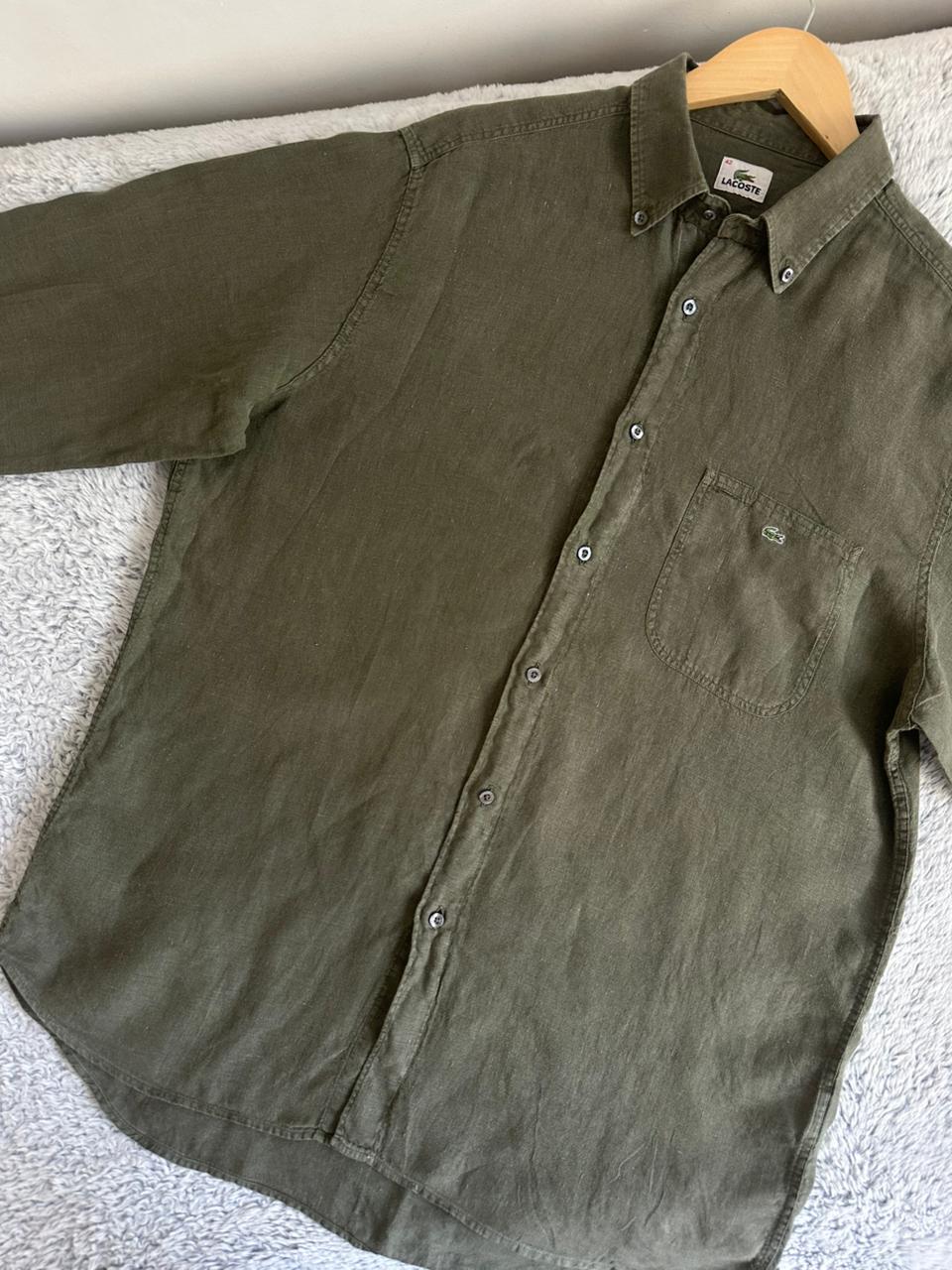Chemise LACOSTE en lain Taille XL Spot-Chic