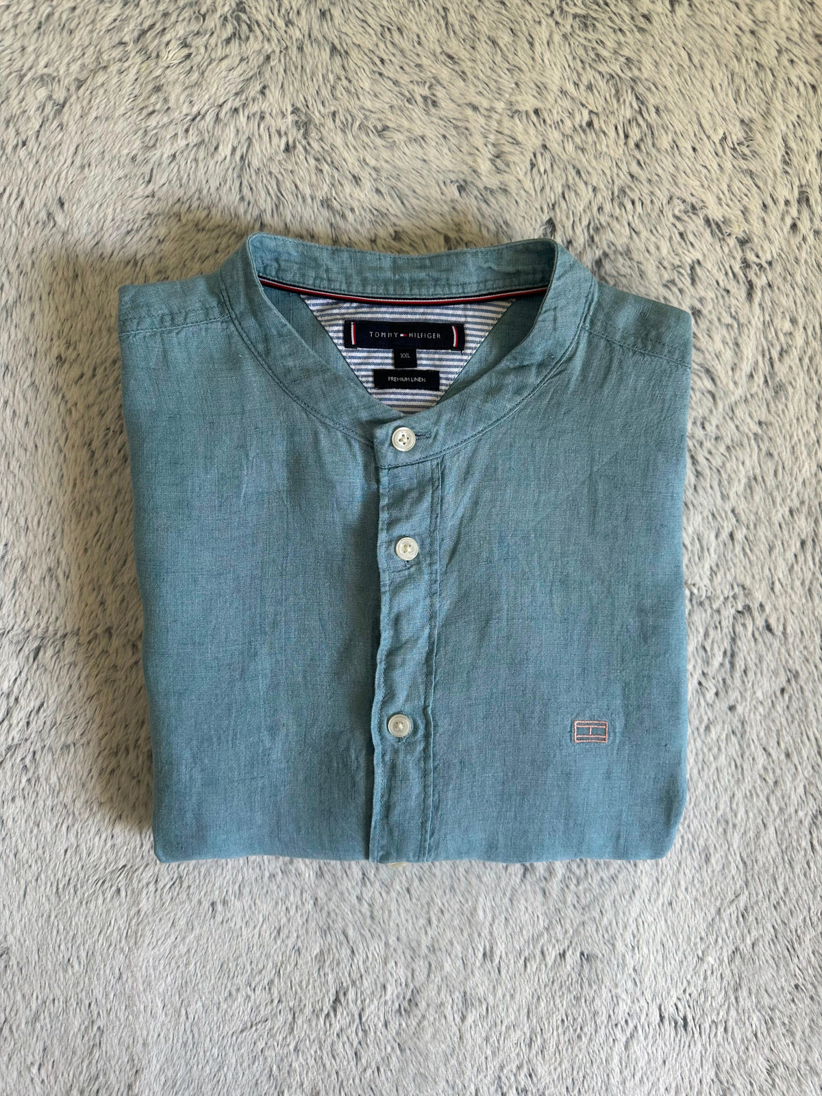 Chemise TOMMY HILFIGER demi manches lin Taille XXL Spot-Chic