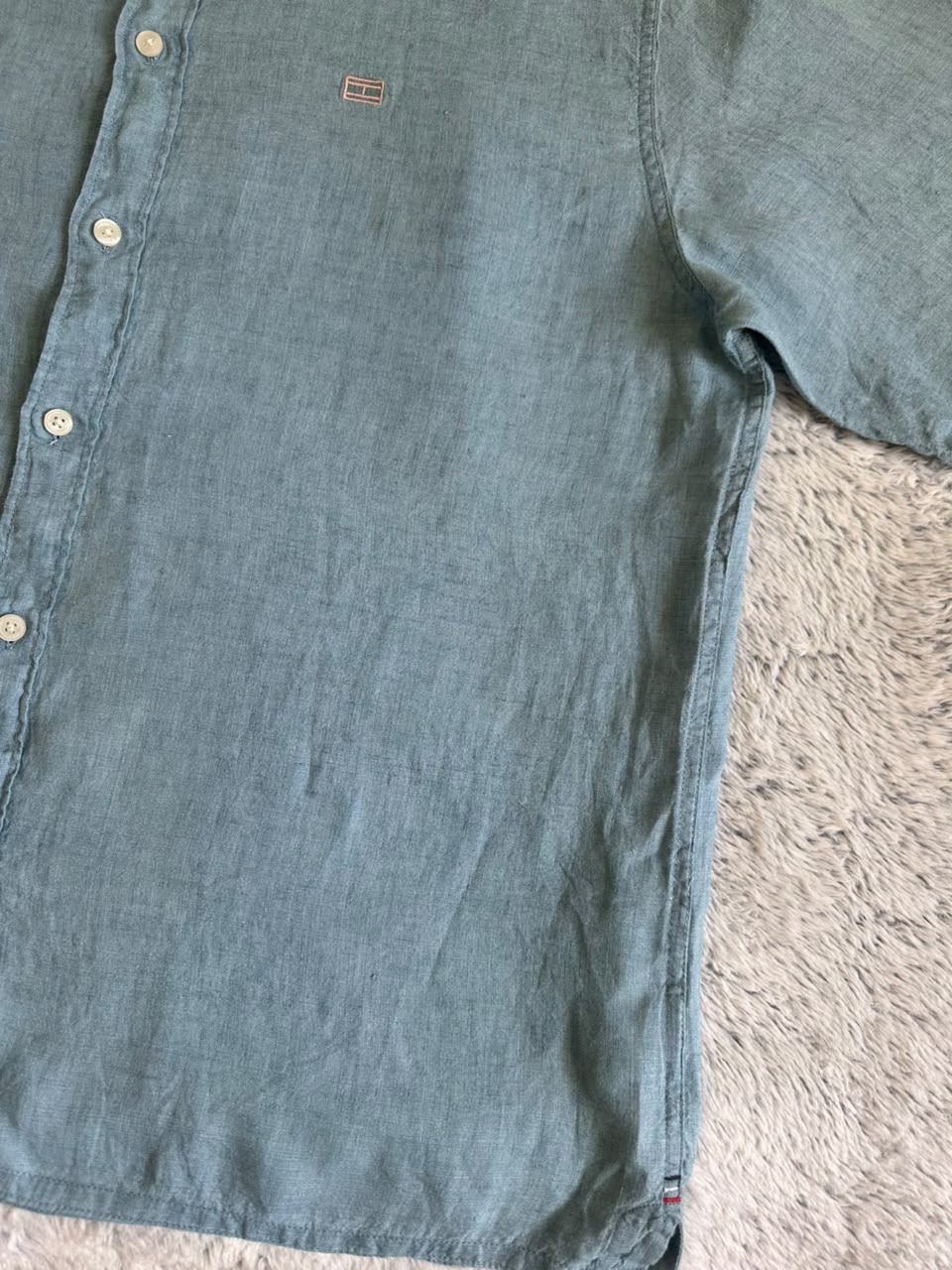 Chemise TOMMY HILFIGER demi manches lin Taille XXL Spot-Chic