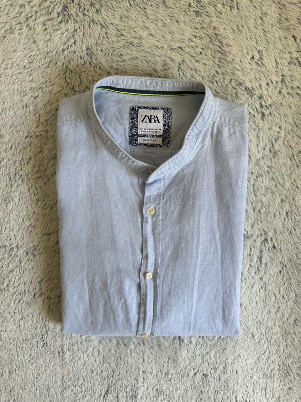 Chemise ZARA en lin Taille XL Spot-Chic