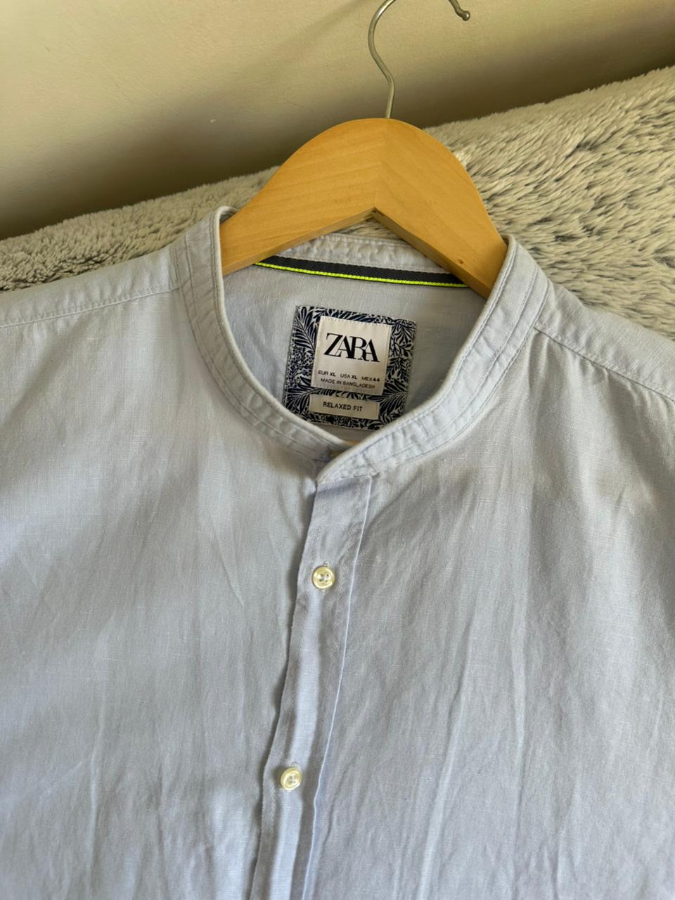 Chemise ZARA en lin Taille XL Spot-Chic